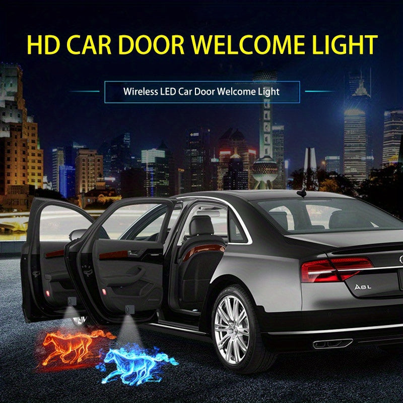 Energy-Efficient Wireless LED Car Door Projector Lights