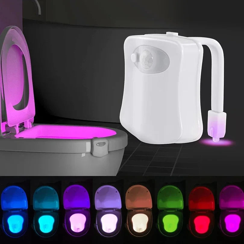 Motion Sensor LED Toilet Night Light – 16/8 Color Options