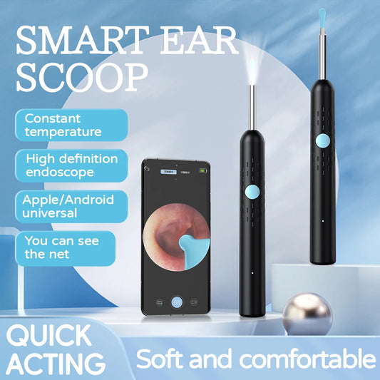 Smart Visual Ear Cleaner with Mini Camera, USB-C Charging Otoscope