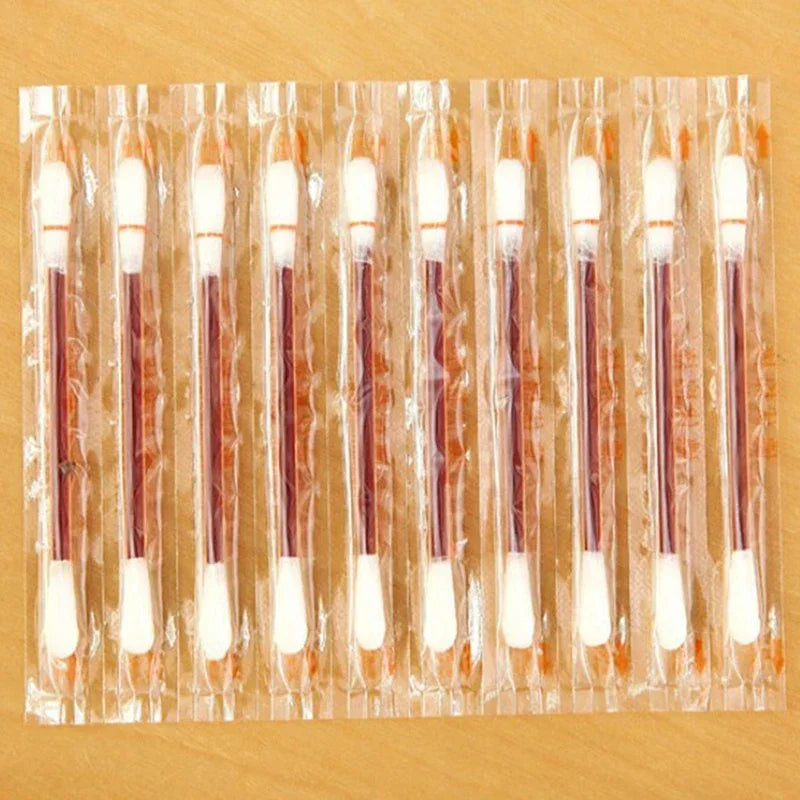 Disinfected Iodine Double-Ended Cotton Swabs