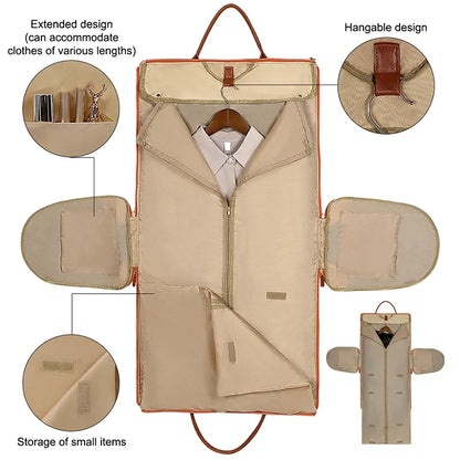 Foldable travel bag for leisure and business trip