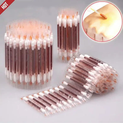 Disinfected Iodine Double-Ended Cotton Swabs