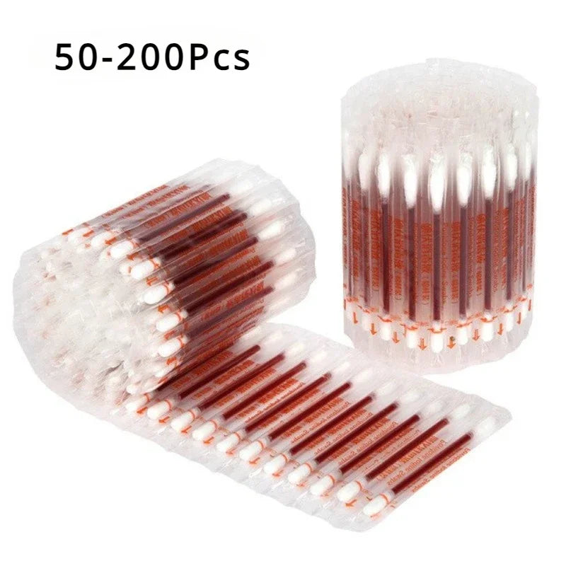 Disinfected Iodine Double-Ended Cotton Swabs