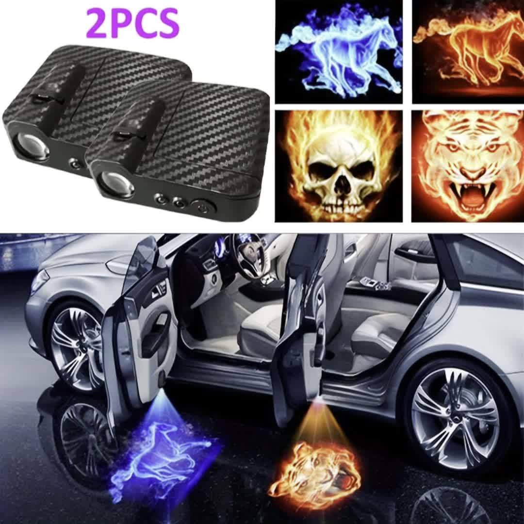 Energy-Efficient Wireless LED Car Door Projector Lights